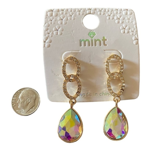 EARRINGS-SPARKLE DANGLE EARRINGS - Picture 3 of 3